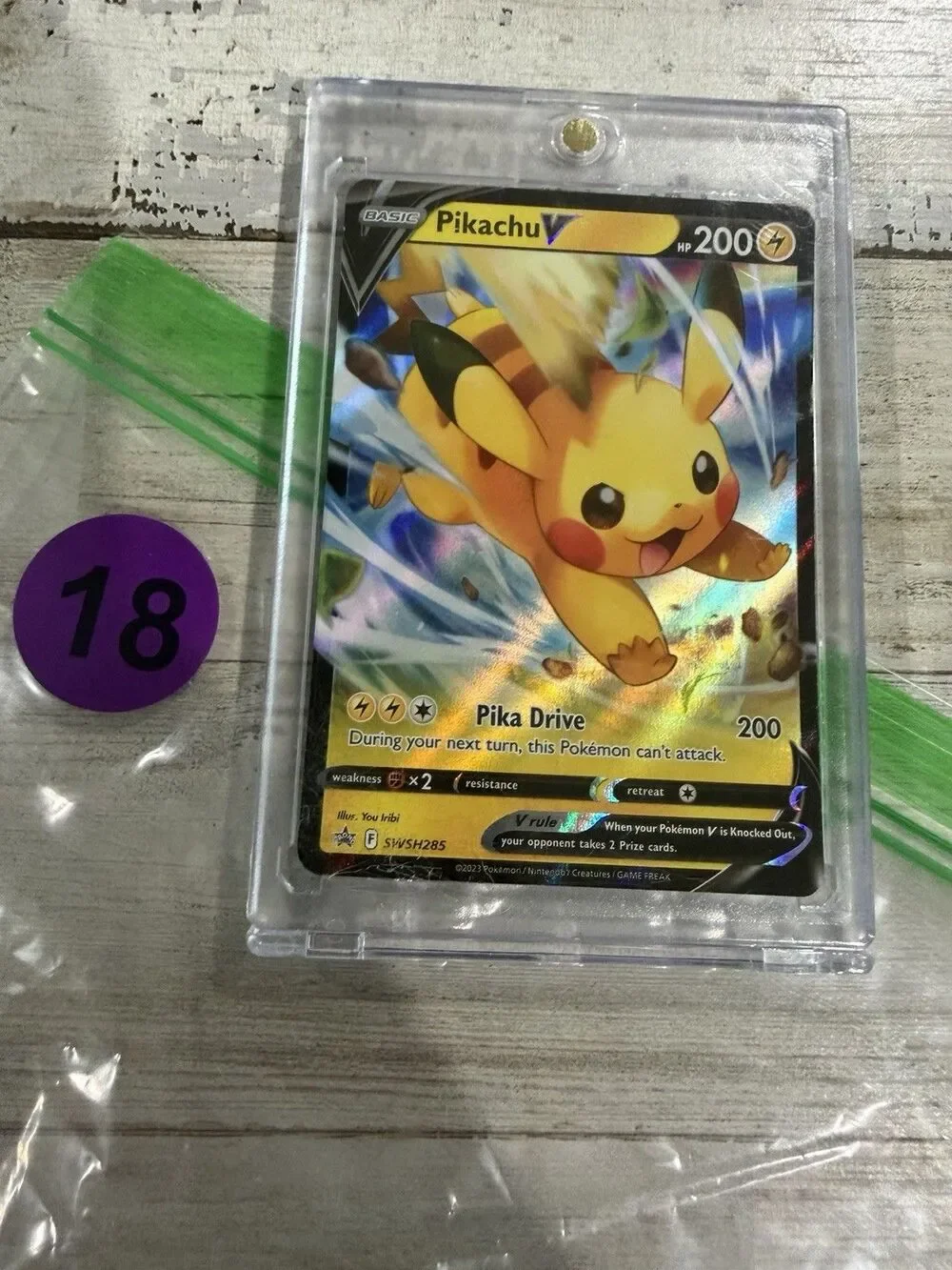 Pikachu V SWSH285 Black Star Promo Pokémon Card Holo 200 HP Sword & Shield